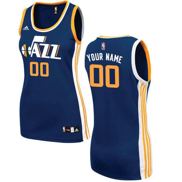 Women Utah Jazz Adidas Navy Custom Road Replica NBA Jersey->customized nba jersey->Custom Jersey